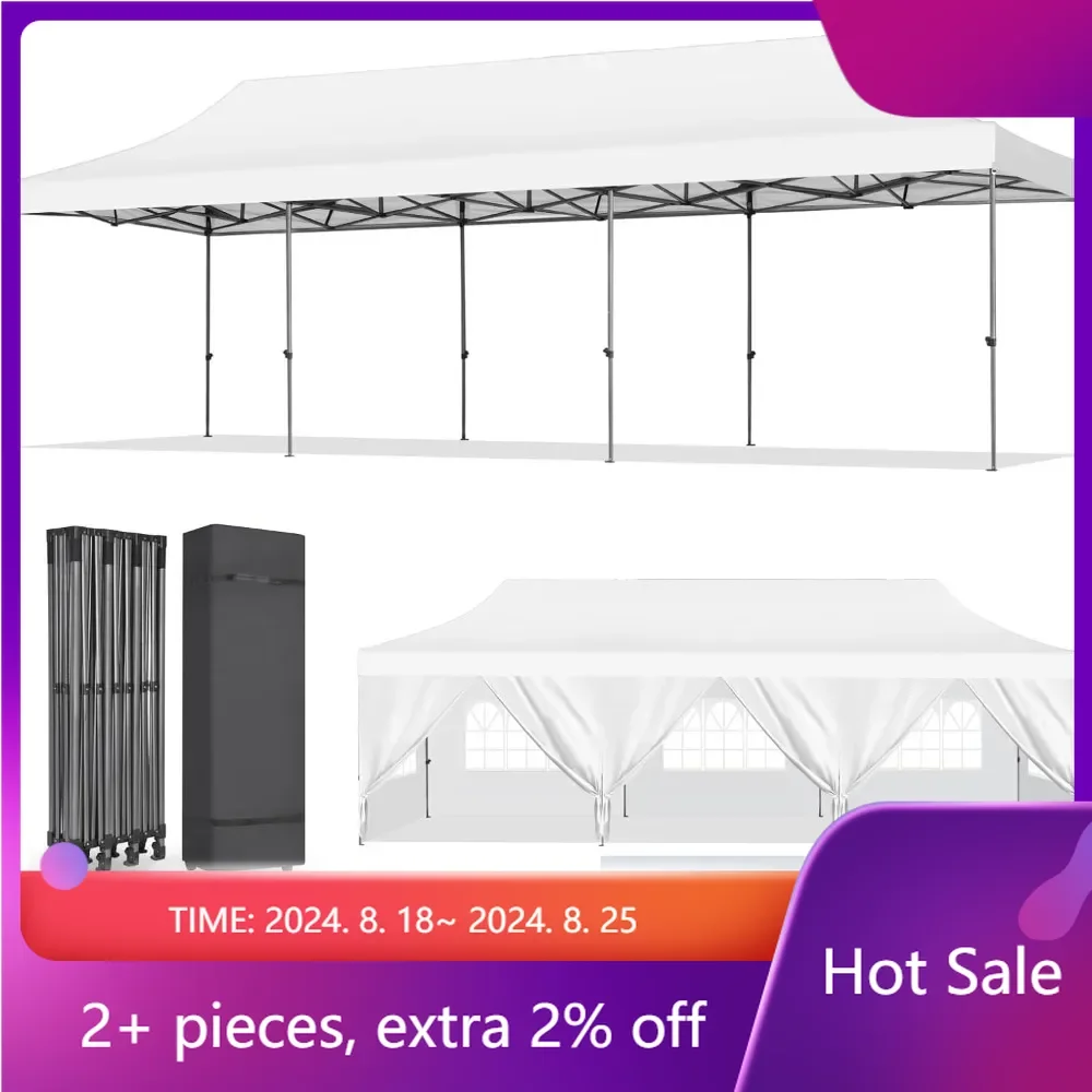 

Easy Setup Commercial Outdoor Canopy Upgraded Waterproof Windproof Canopy for Parties With Roller Bag Party Tent Camping Tents