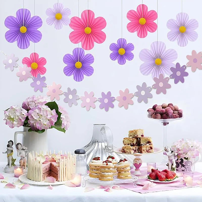 10 Stück Papierblumen-Dekorationen, Party-Papierfächer, florale Pom Poms, florale Hintergrunddekoration für Hochzeiten, Geburtstagsfeiern, Dekorationen – Detail 22