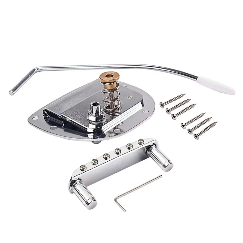 Guitar Accessories Replacement Metal Guitar Bridge Set Tremolo Bridge Set for Jazzmaster