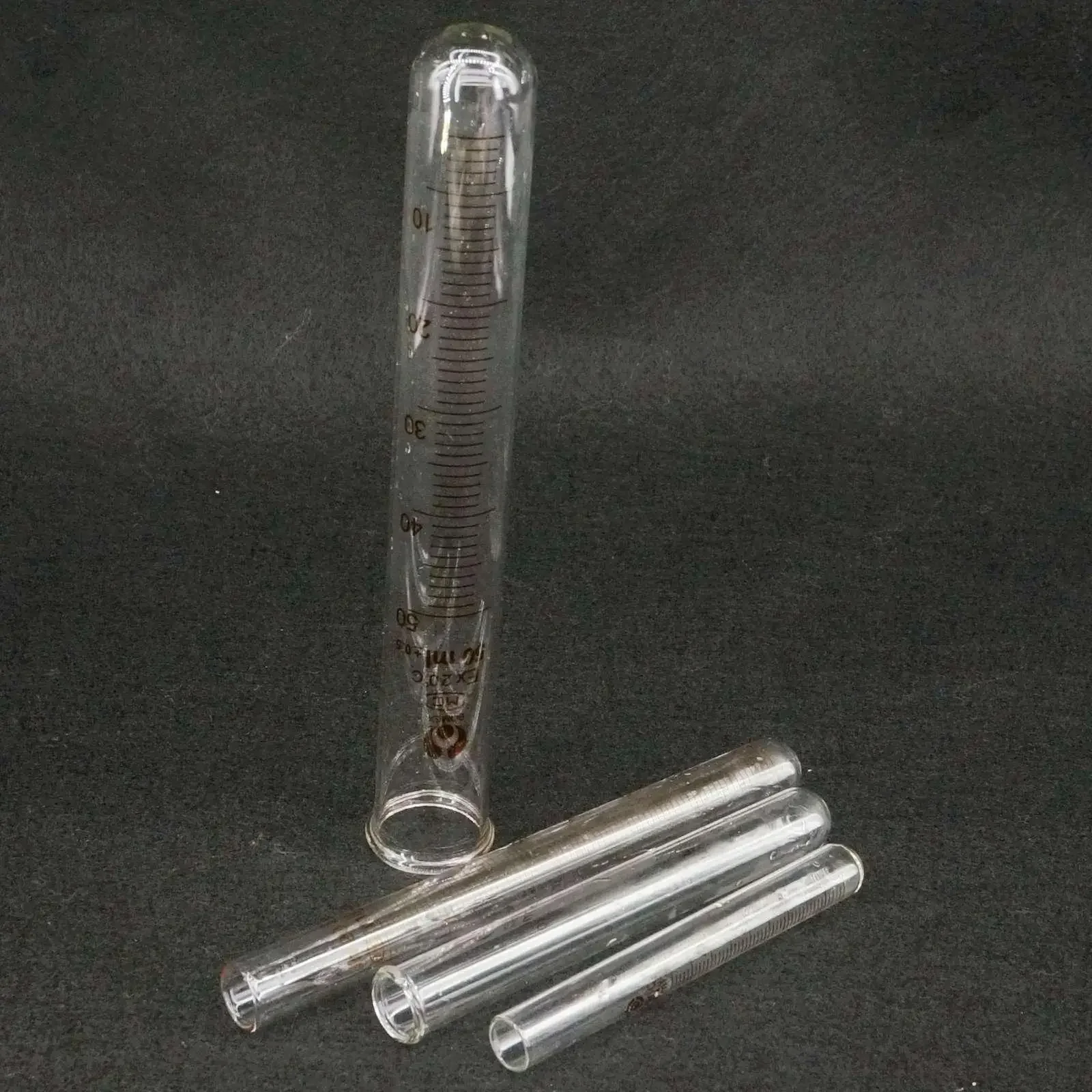 Lot5 2/5/10/15/20/25/50/100ml Lab Glass Test Tube Round Bottom with Scale Line