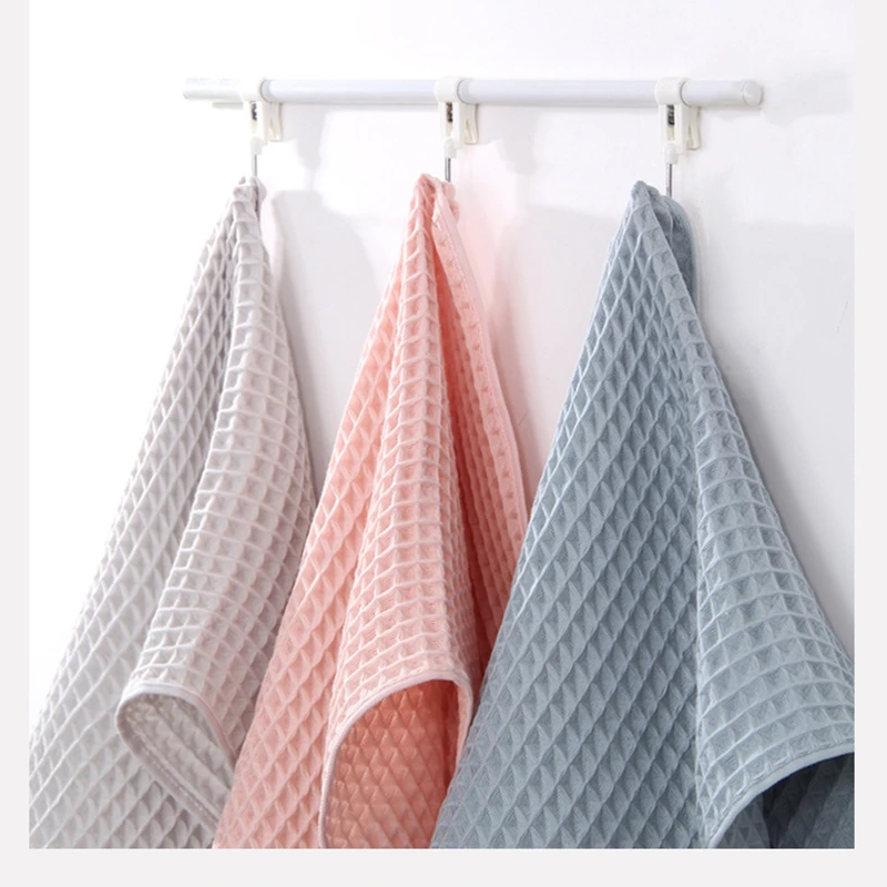 Waffle Cotton Face Towel Bath Set for Adults and Children, 70*140 cm, 34*74 cm, High Quality