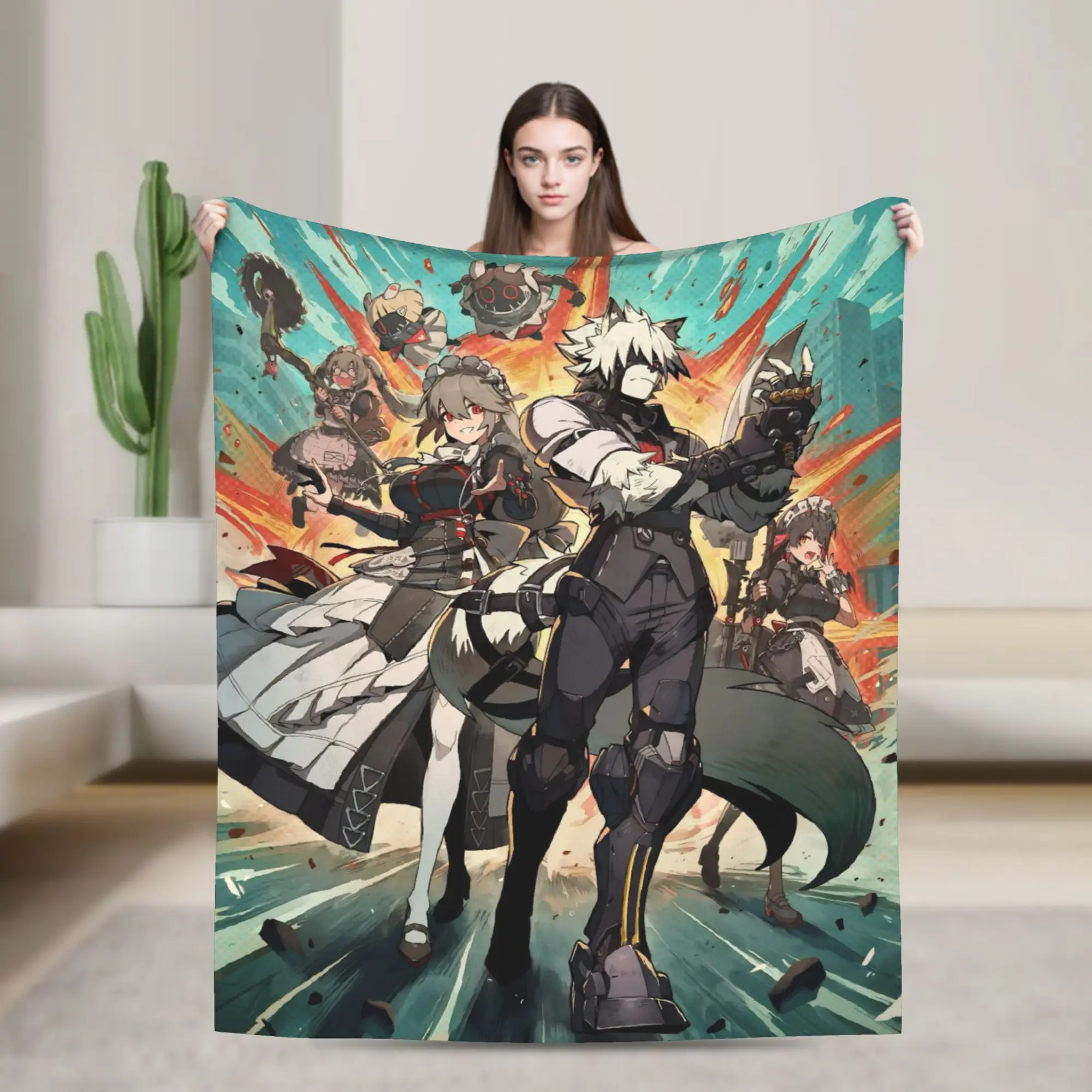 Super Soft Zenless Zone Zero Throw Blanket Premium Fleece Flannel Lightweight  Bed Blanket Cozy Warm Blankets All Season Use