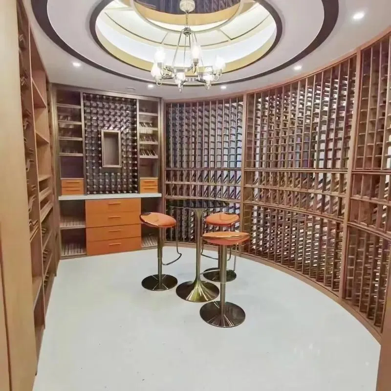 New Design Luxury Solid Wood Wine Cabinet Holds 20-29 Bottles Multi-Purpose Home Furniture Storage Rack Modern Style