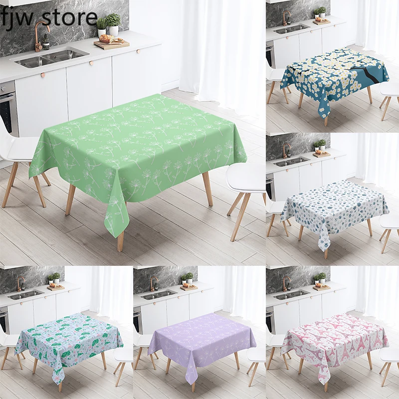 

Small fresh small floral tablecloth antifouling waterproof rectangular kitchen dining table home decoration