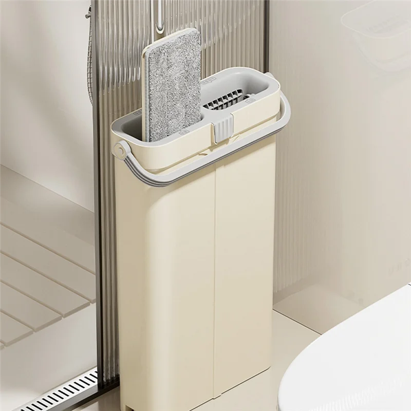 

T19C Lazy Mop Hand Wash-Free Household Scratch-Off Labor-Saving Mop Wet And Dry Mop Bucket Set, Easy To Use A