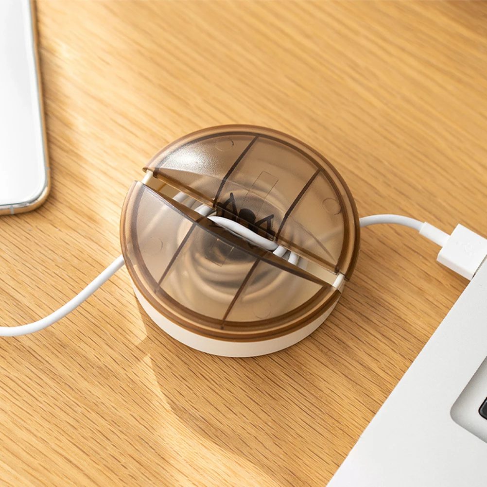 

4pcs Cable Organizer Retractable Winder for Cords Charging Desk Tidy Storage Solution Random Color Durabl Plastic