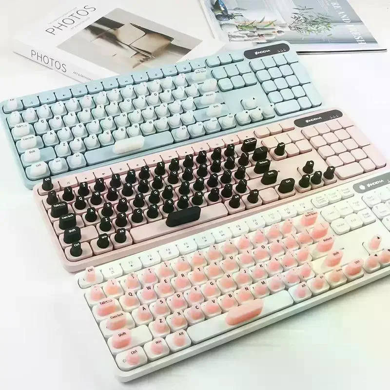 70PCS Raised Keyboard Stickers For Long Nails Universal Nail Art Keyboard Bubbles Soft Silicone Keycaps For Girls Office Gaming