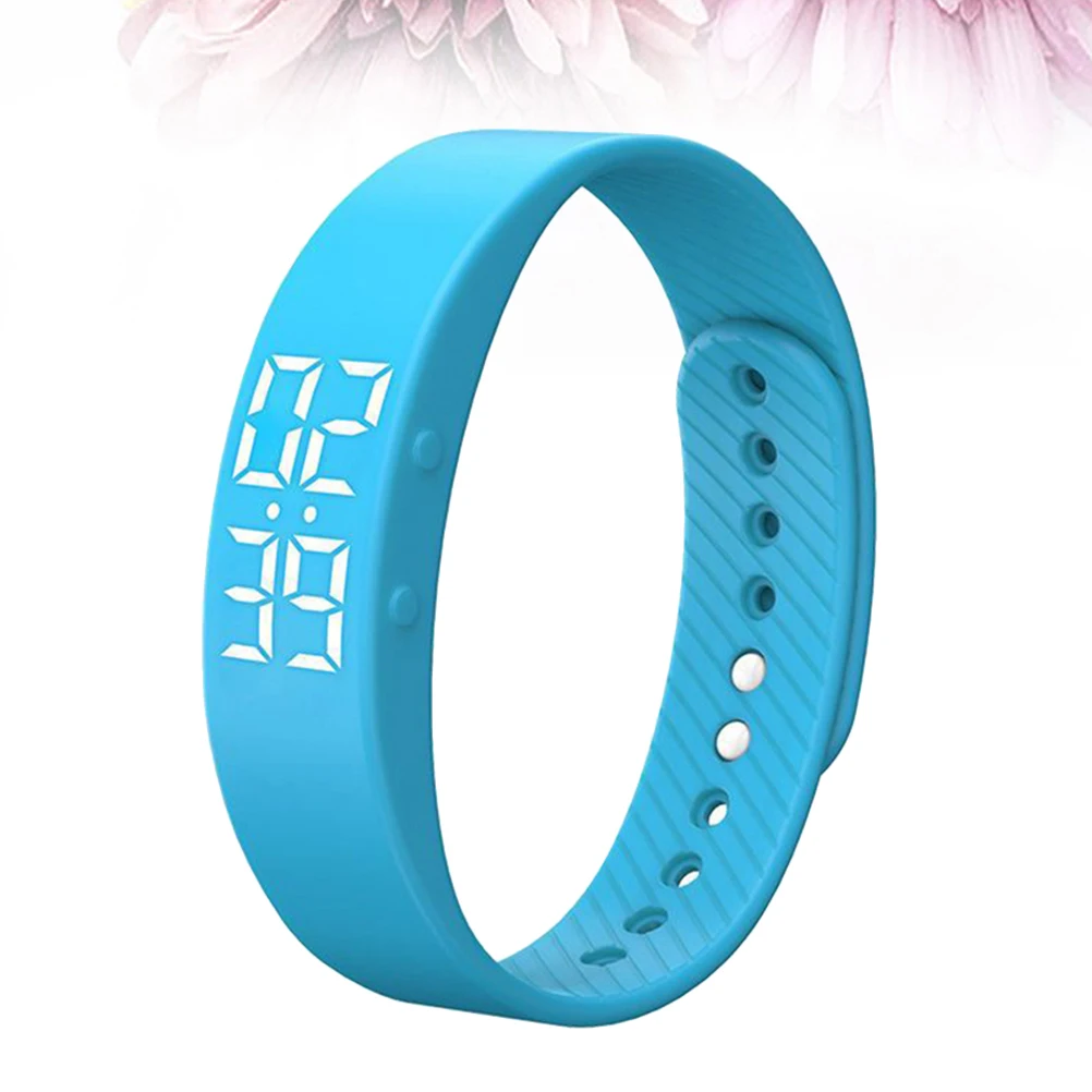 Sports Pedal Ring Led Digital Smart Bracelet Fitness Watch Silicon for Kids Silicone Small