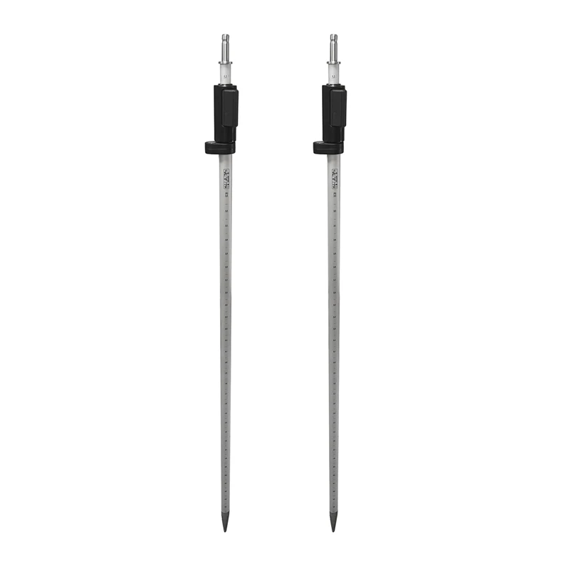 2 PCS Aluminum GLS11 Telescopic Surveying Prism Pole For Leica Total Station