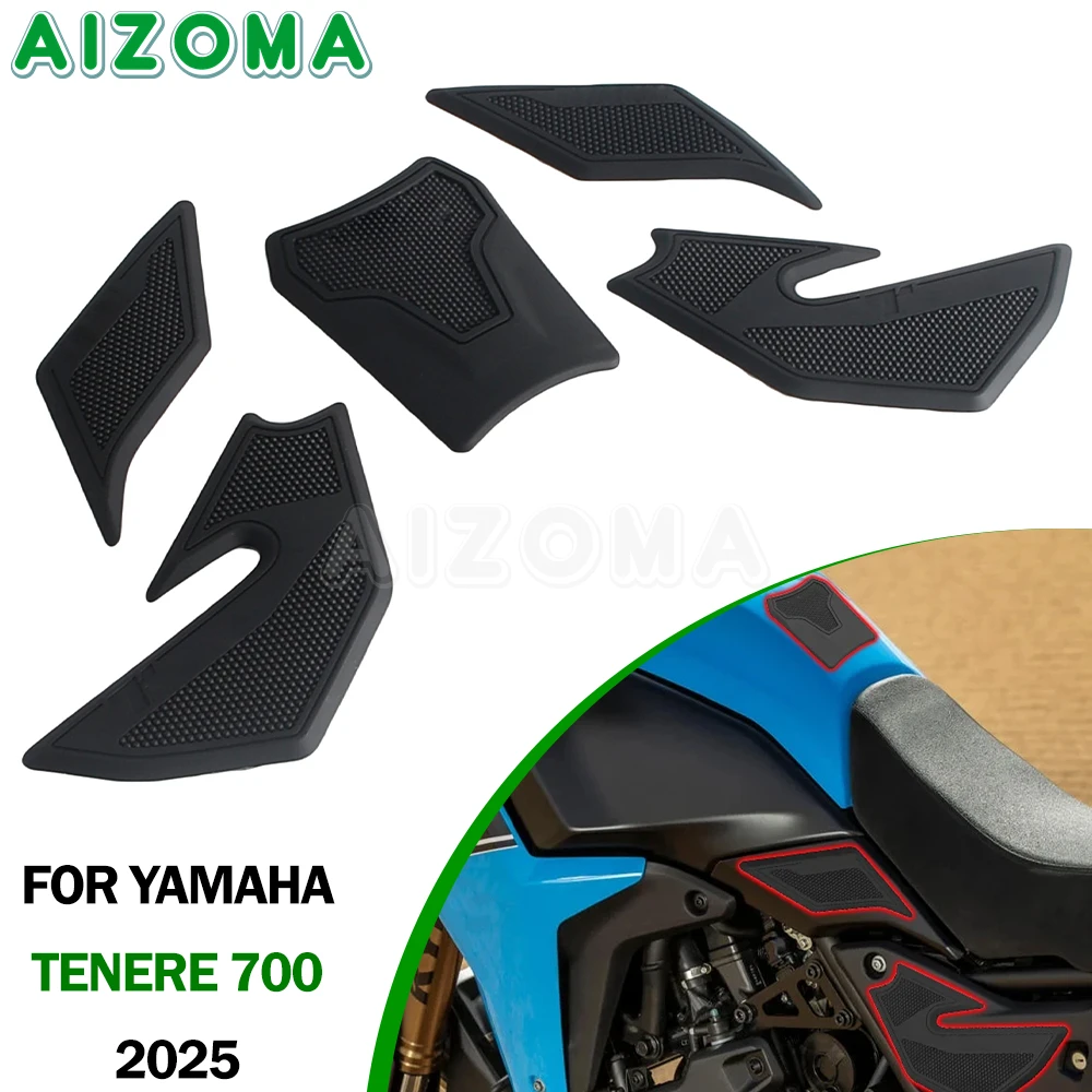 

Накладки на бак для Yamaha Tenere 700 2025: Защитные наклейки на боковой часть топливного бака мотоцикла, накладки для защиты коленей, противоскользящие накладки на бак