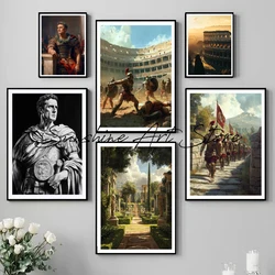 Ancient Rome Poster Julius Caesar King Poster Rome Historical Wall Art Roman Legion Art Print Canvas Printing Vintage Decoration