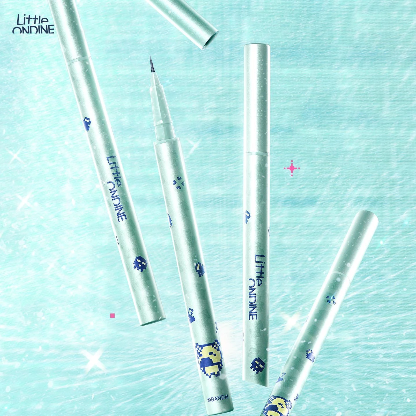 Little Ondine Slim Silky Eyeliner Pen 0.01mm Micro-Tip for Precise Lines,Waterproof 12H Long-Wear Quick-Dry Cosmetics