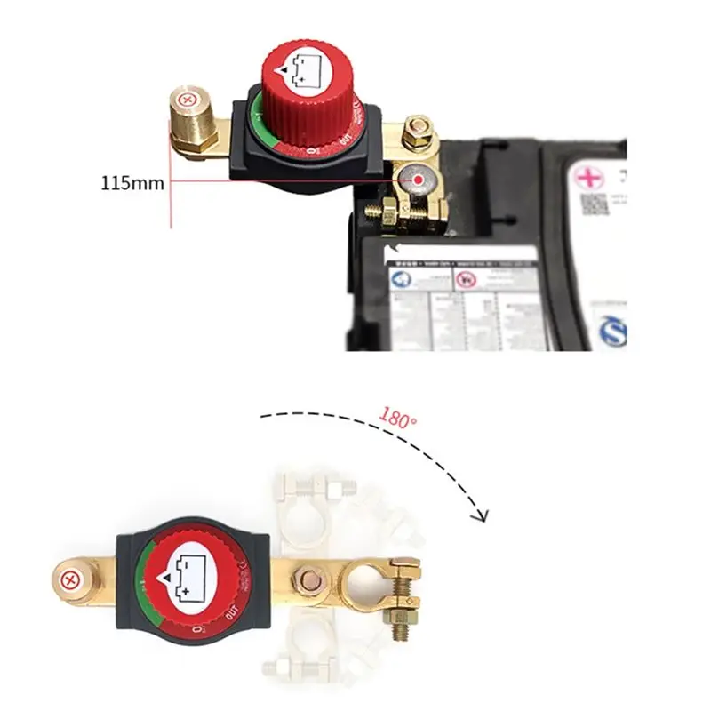 AU16-For Car Battery Disconnect Switch, Top Post Battery Cut Off Switch, 12V-48V Battery Shut Off Kit For Car RV Boat