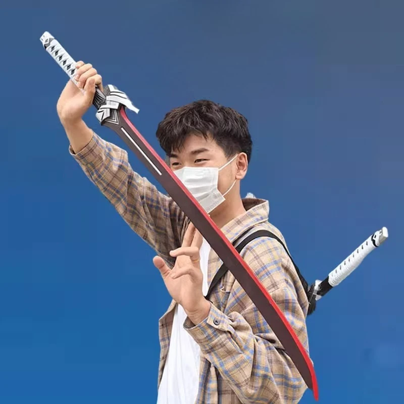 100cm/33.37in PU Samurai Sword Shoulder Strap Model Props Cosplay Kafka Game Peripherals Halloween Gifts Collectible Display Toy