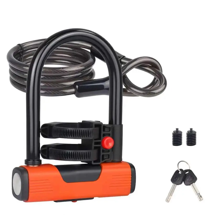 

Велосипедный замок с кабелем Прочный велосипедный замок с U-образным замком Комбинированный противоугонный замок с кронштейном для горного велосипеда Шоссейный велосипед EBike Scoote