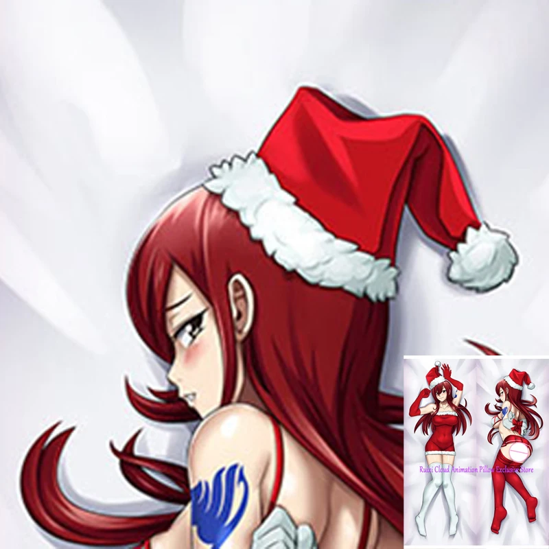 

Dakimakura Anime Erza Scarlet Double-sided Print Life-size Body Game Pillow Cover Bedding Gifts