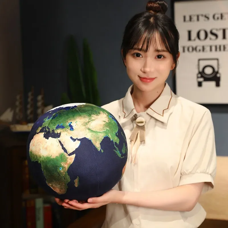 Lifelike Solar System Planet Earth Office Pillow Cushion Stuffed Round Ball Throw Pillow Bedroom Car Sofa Cushion Home Decor