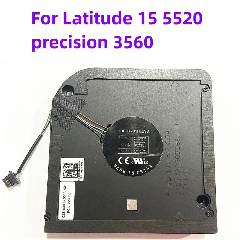 

Оригинальный вентилятор для ноутбука Latitude 15 5520 Precision 3560, охлаждающий вентилятор 0DXJNV