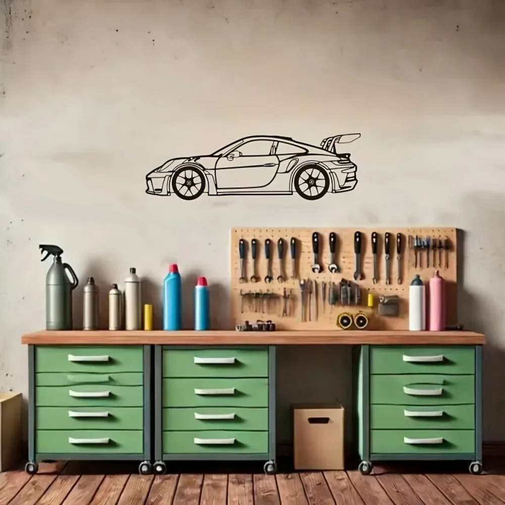 Brand Retro Metal Wall Art Iron Car Decor Vintage Auto Silhouette Home Hanging Sign Gift For Enthusiasts