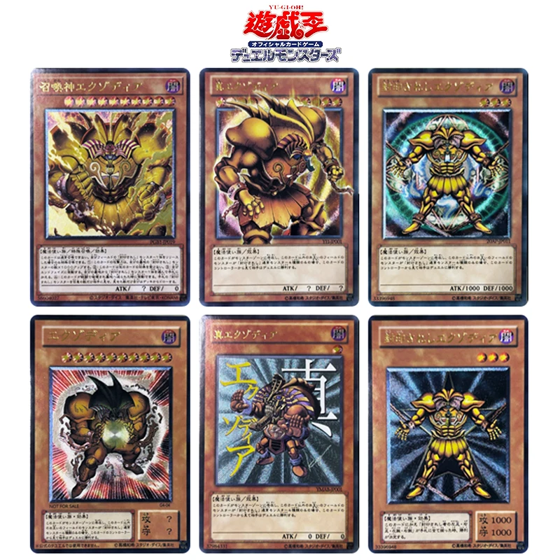 DIY 6PCS/SET Yu-Gi-Oh! Anime collection card Board game card toys The Legendary Exodia Incarnate Flash card toys Christmas gift