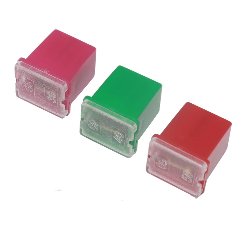 【10-2PCS】Mini Square Fuse 20A 30A 40A 50A 60A 70A 80A 100A 120A Set Automotive Car Fuse with Plastic Box Assortment Auto Fuse