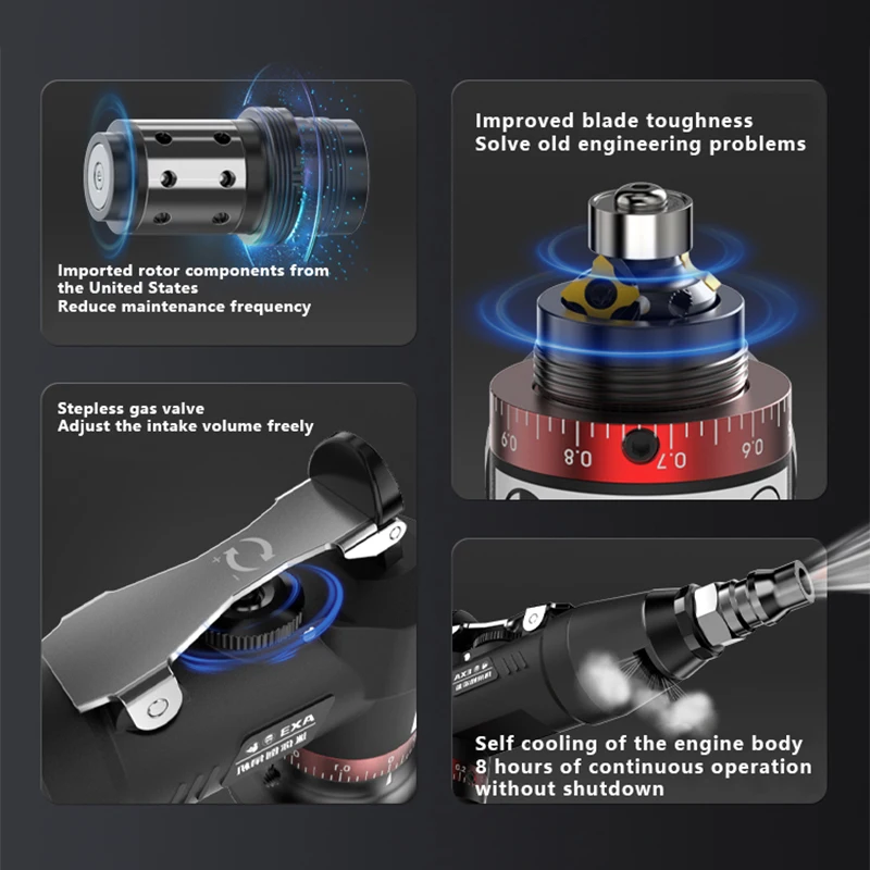 Imagem -04 - Aocke Ax320 Máquina de Chanfrar Pneumática Mini Rebarbadora de Ângulo Máquina de Chanfrar ar em Arco para Aparar e Rebarbação