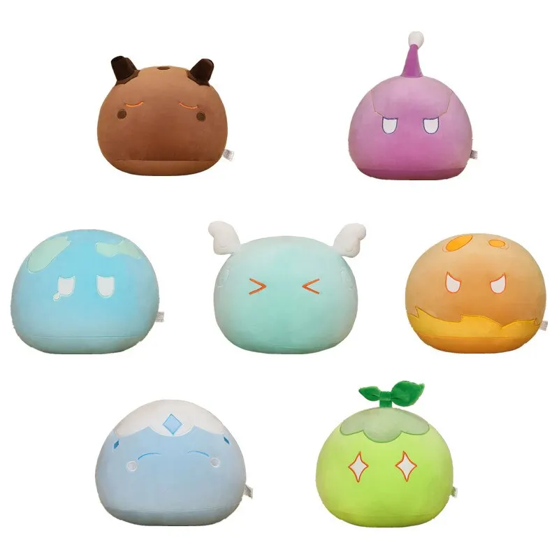 Randomly 10cm Low Price Hot Game Genshin Impact Slime Pendent Cute Plush Dolls Throw Handful Toys Cartoon Birthday Xmas Gift