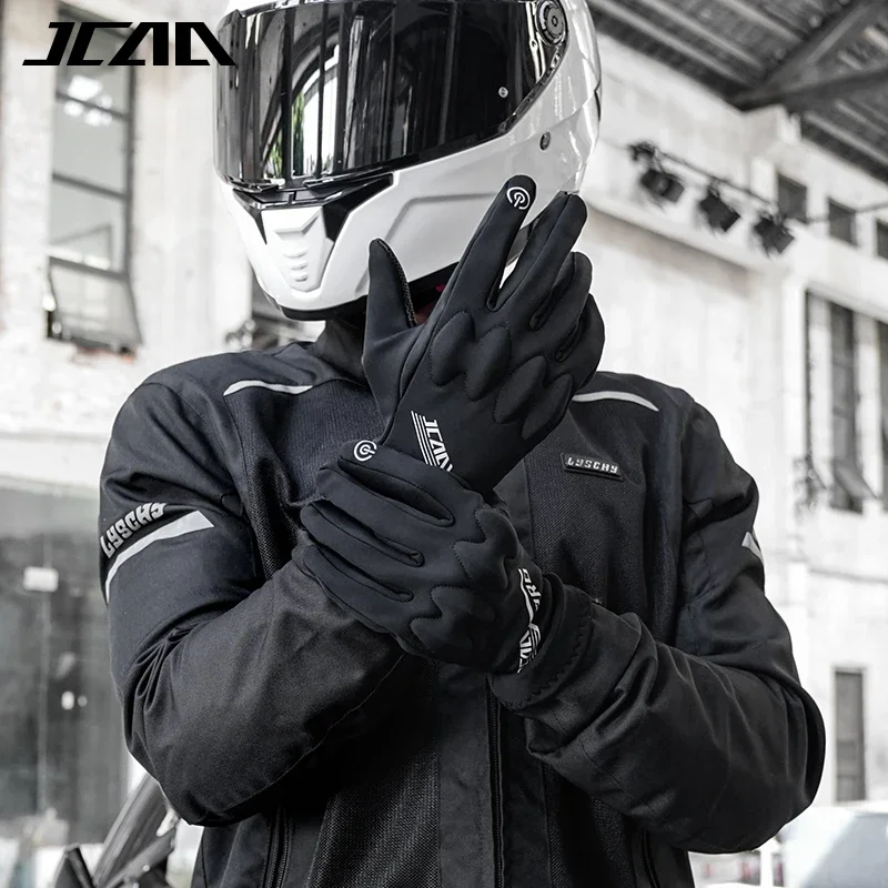 Winter Casual Riding Motorcycle Gloves for Men, Ultra Soft & Warm Water Repellent Gloves with Touchscreen Function