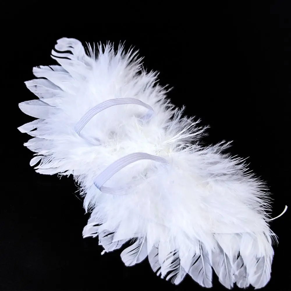 1Pcs Vintage For Newborn//Dog Pet Feather Baby  White Angel Wing Hanging Ornements Photography Props Sew Accessories