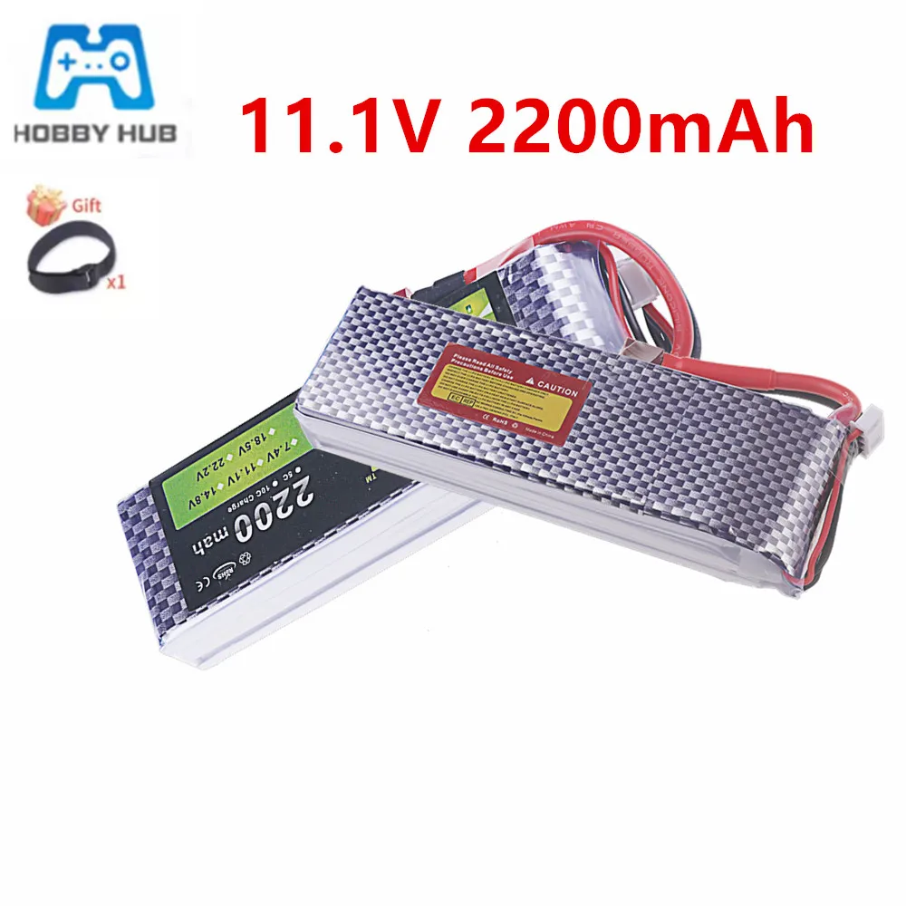 

3S 11.1V Lipo Battery for 2200mAh 40C with T Plug for RC Airplane Quadcopter Drone FPV Boat Helicopter