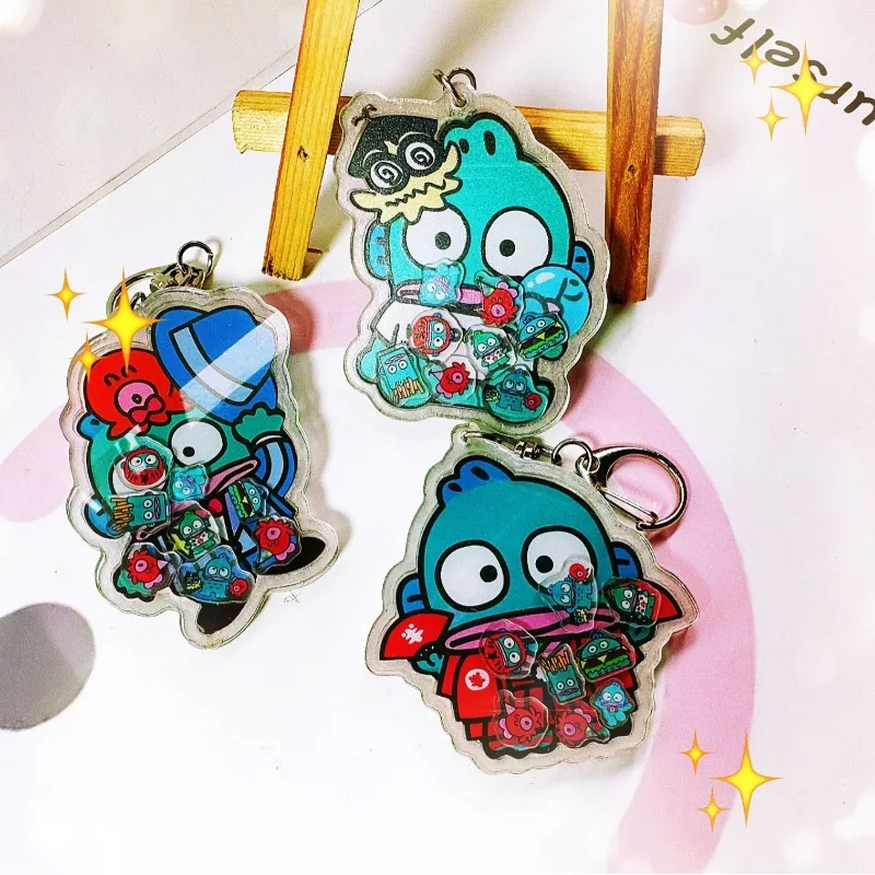 Sanrios Hangyodon Anime Shake Pendant Creative Kawaii Cartoon Girls Boys Christmas Party Figure Keychain Chram Gifts Wholesale