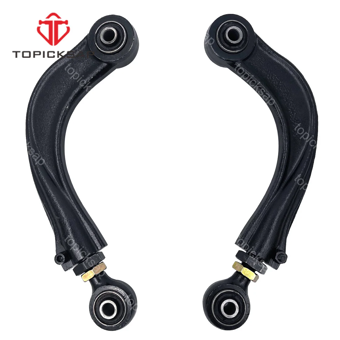 Topinksap-Juego de par de brazo de Control superior trasero ajustable para MAZDA 3, 5, FORD FOCUS, C-MAX, VOLVO C30, C70, S40, V50, 2000 - 2017