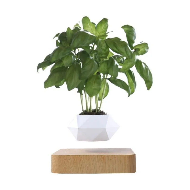for Modern Chinese ABS Plastic Craftsmanship Home Decoration Magnetic Levitation Floating Bonsai Plants Potted Plants Pots