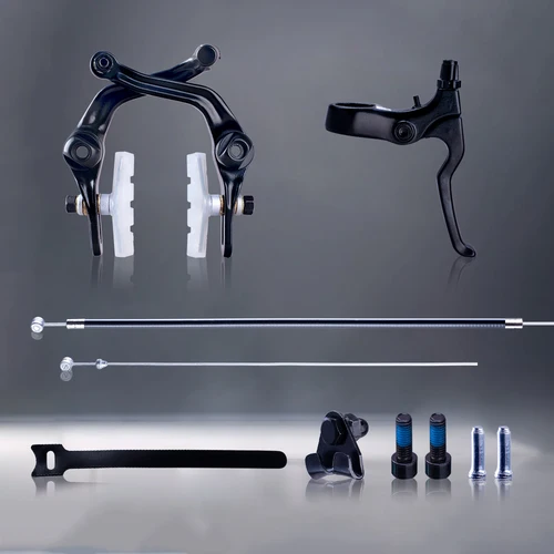 Imagen 2 del producto Funsea-Kit de frenos de bicicleta en U, accesorios para bicicleta, palanca de aleación forjada, almohadillas transparentes, carcasa exterior interior, Cable de piezas BMX