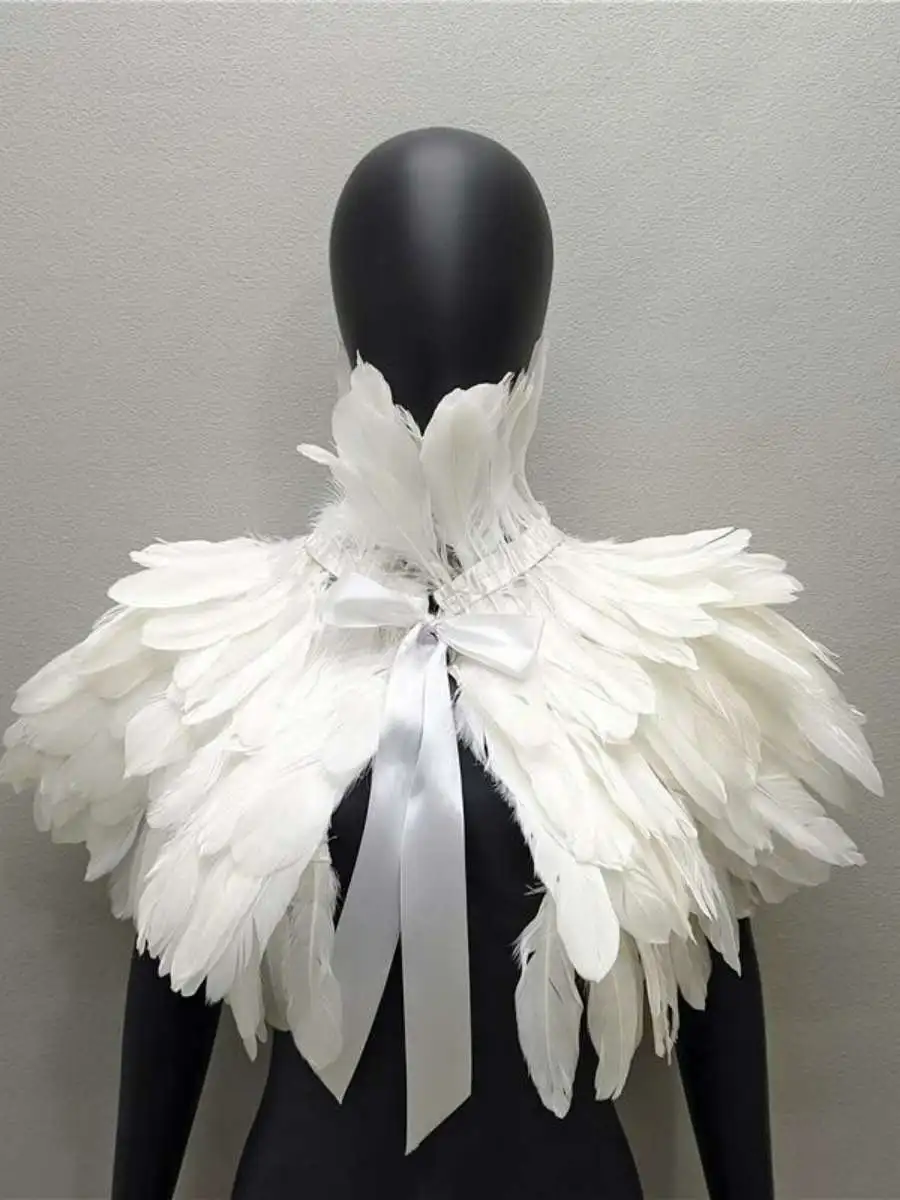 gothic-style-chicken-feather-scarf-fake-collar-chicken-plume-shawl-for-halloween-party-costume-accessory-unbranded-dp-777