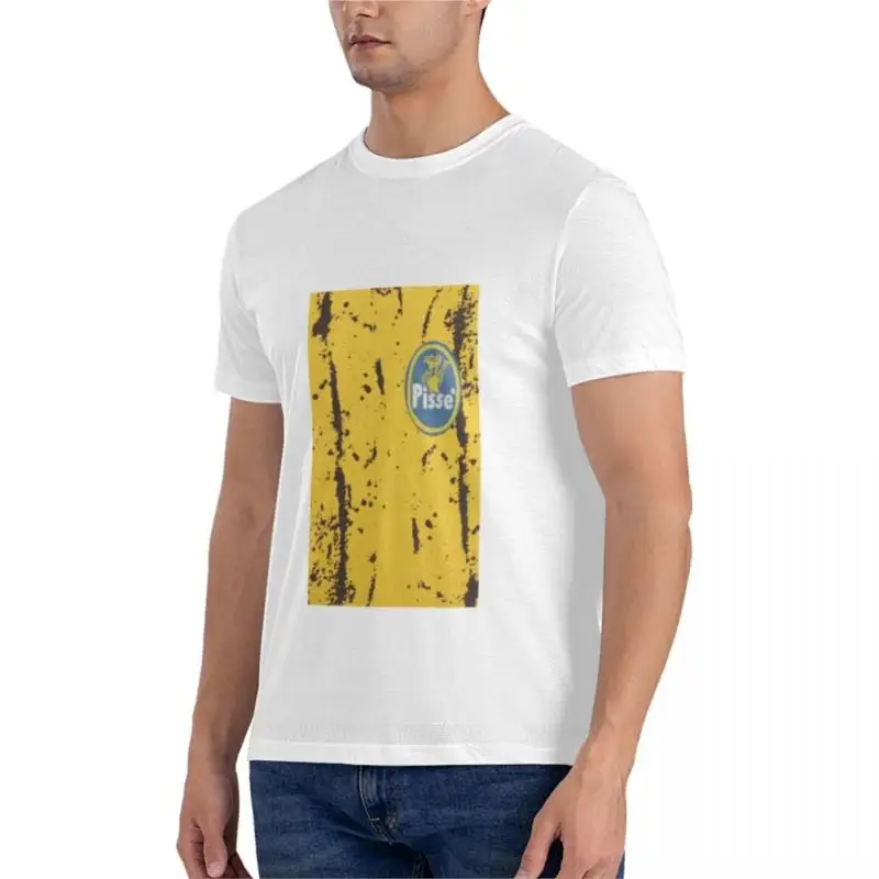 Pisse-Camiseta clásica de Cassette para hombre, Camisa estampada vintage, blusa divertida