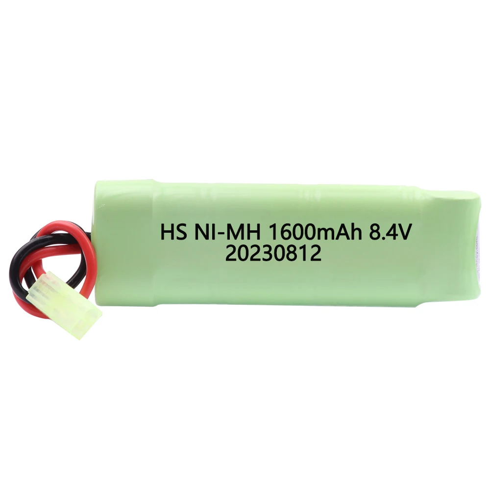 7S 2/3A 8.4V 1600mAh NiMH płaski akumulator z ładowarką do pistoletów Airsoft MP5, blizna, M249, M240B, M60, G36 części