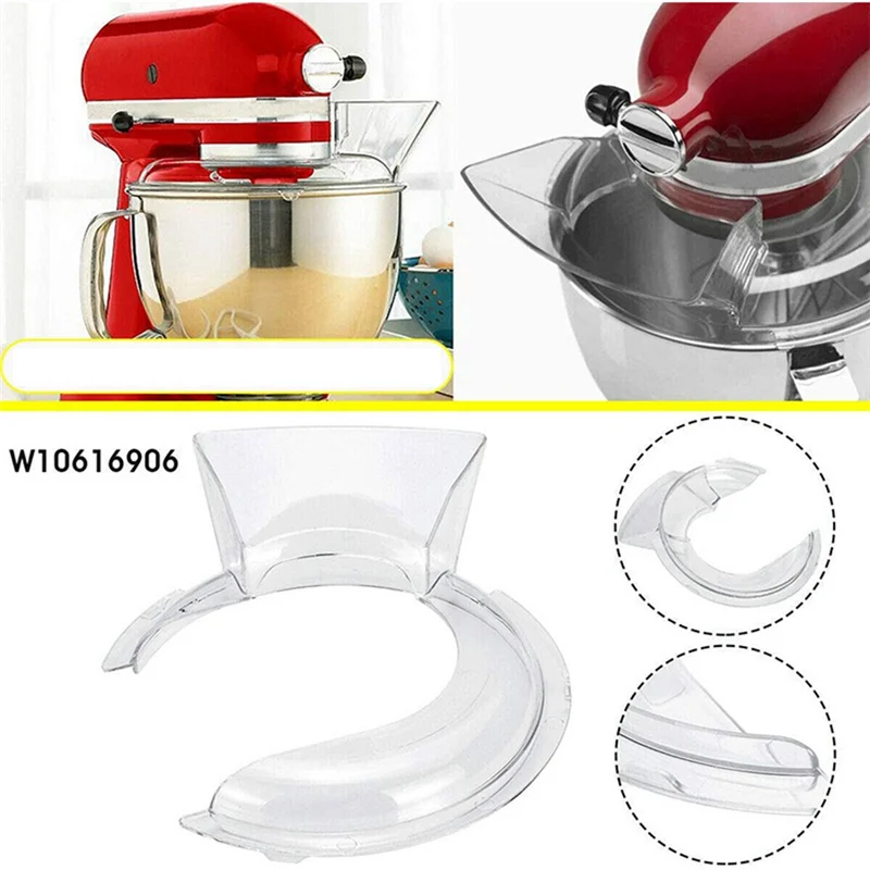 Брызговик ABKR для W 10616906   Заливной щиток для миксера Kitchenaid KN1PS 4,5-5Qt Подходит для моделей K45SS, KSM75, KSM150PS