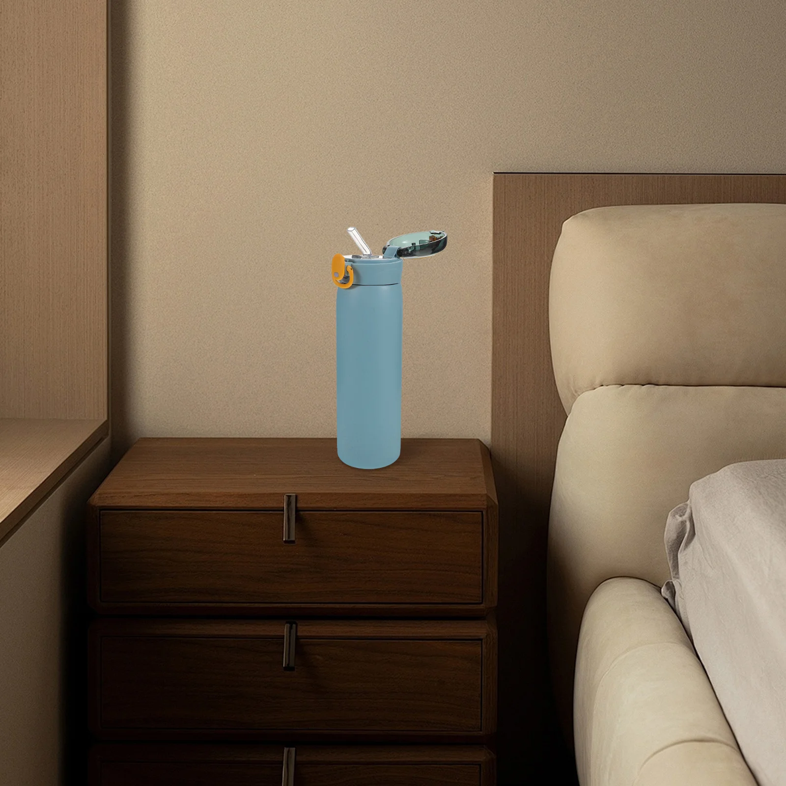 كوب مقاوم للانسكاب المسنين المرضى الأمومة استخدام مقبض مريح غطاء القش يمنع الانسكابات سهلة الترطيب مدخل المغذيات #4