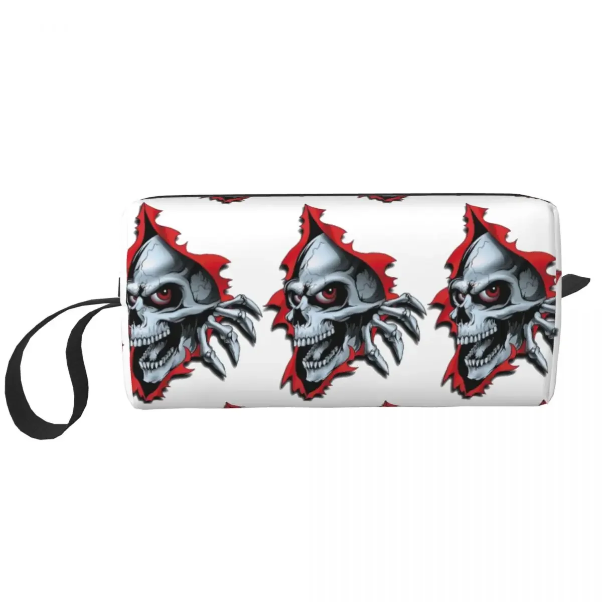 Travel Torn  Skull Toiletry Bag Fashion Gothic Skeleton Makeup Cosmetic Organizer for Women Beauty Storage Dopp Kit Case