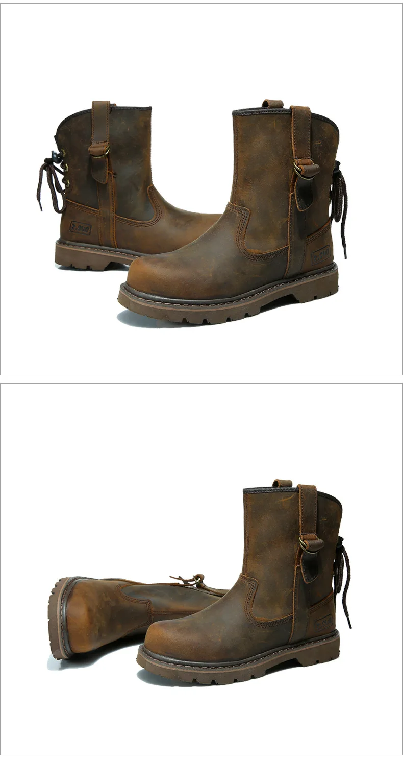 Kowm Wanderschuhe Frauen wasserdichte Outdoor-Stiefel Jagd schuhe taktische Schuhe Wüste Männer Knöchel Turnschuhe Leder High Top Stiefel – Detail 27