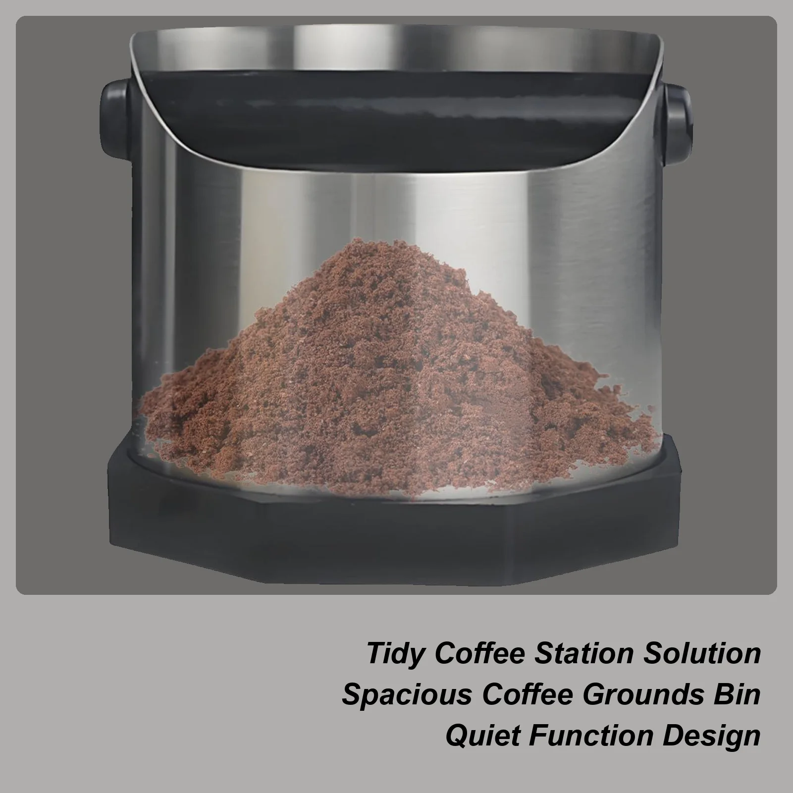 

Espresso Puck Knock Box Large Capacity Container With Non-Slip Base 750ml Knock Box Espresso Accessories For Home Countertop Bar