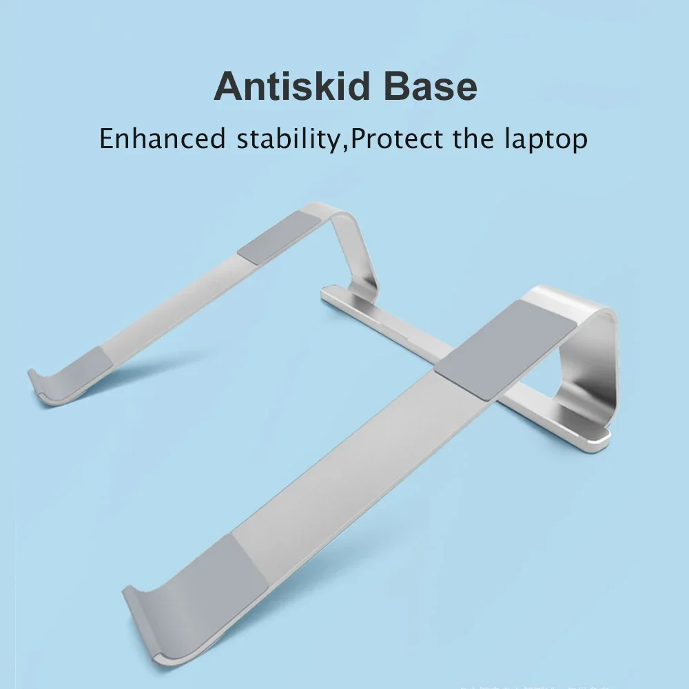 حامل كمبيوتر محمول من سبائك الألومنيوم ، حامل كمبيوتر محمول محمول ، حامل قاعدة لجهاز Macbook ، iPad ، مانع للإنزلاق ، قوس تبريد الكمبيوتر ، 11-17 إنش