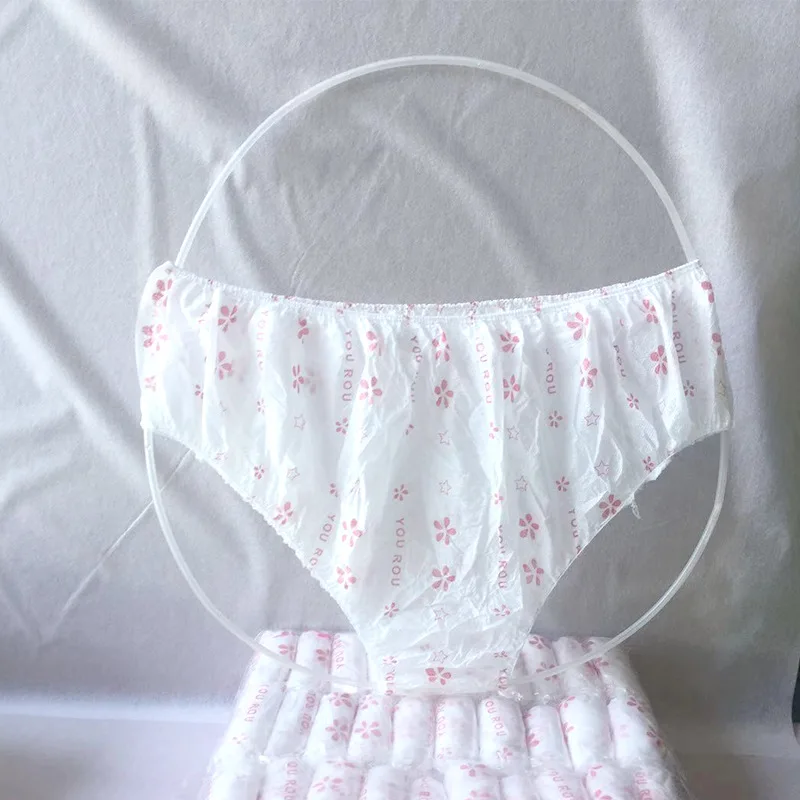 Imagem -05 - Roupa Interior de Algodão Descartável Feminino Viajando Pós-parto Pantiesnon-tecida Cuecas Partes Íntimas 50 Peças