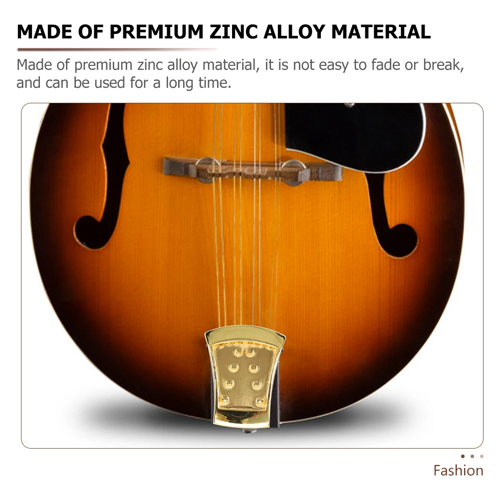 

1Set Metal Mandolin Tailpiece 8 String Arched Top Triangle Alloy Bridge with Screws for Improved Tone Volume Sustain