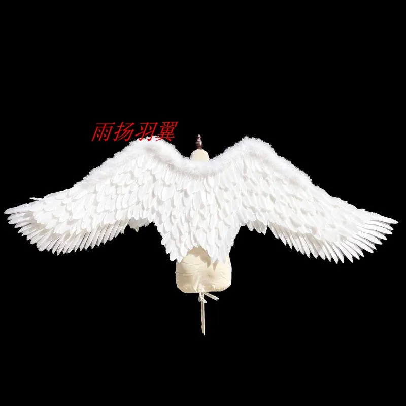 

White Feather Wings Model Catwalk Costume Super Wings Nightclub Performance Props Halloween Party Props