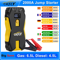 GKFLY 2000A Jump Starter 18000mAh Power Bank Portable Starting Device Car Battery Booster for Gas/Diesel 5L/3L