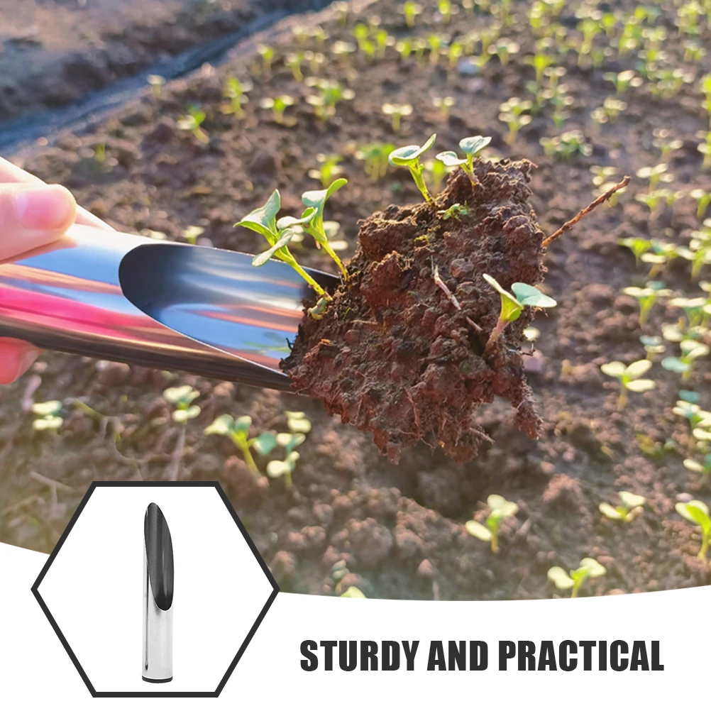 

Stainless Steel Shovel Large Lightweight Portable Gardening Tool Multi Use Digging Fertilizing Weeding Soil Scoop Planter Bucket