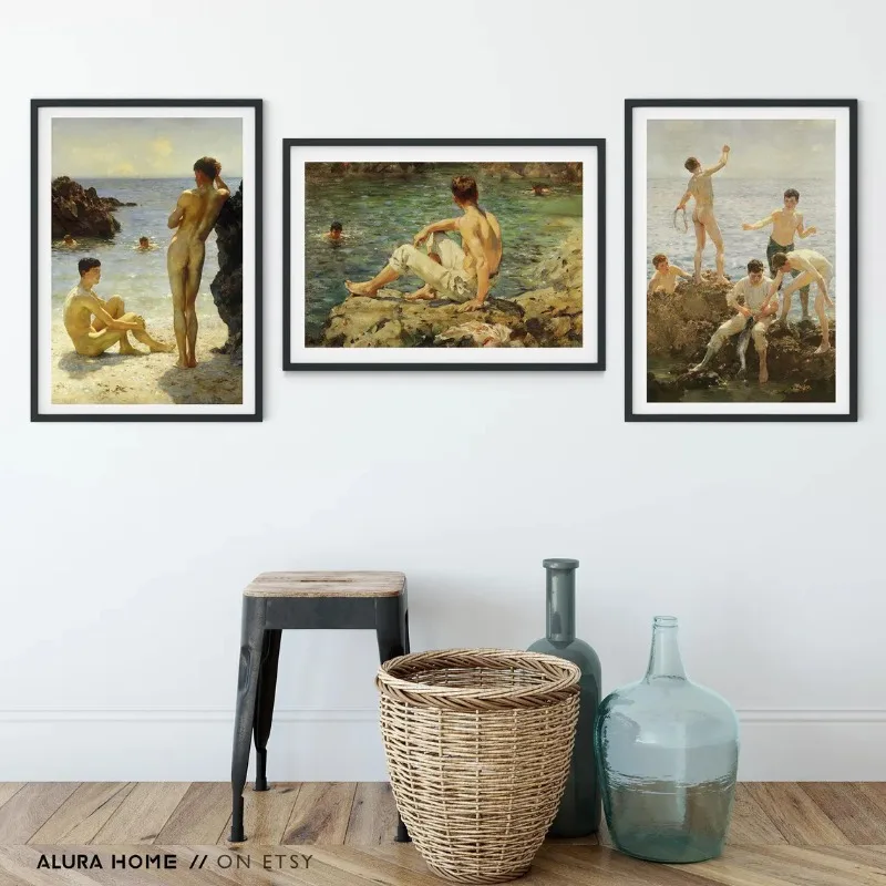 Classic Vintage Gay Henry Scott Poster Men Body LGBTQ Pride Month Canvas Painting Male Wall Art for Living Room Home Decor mural
