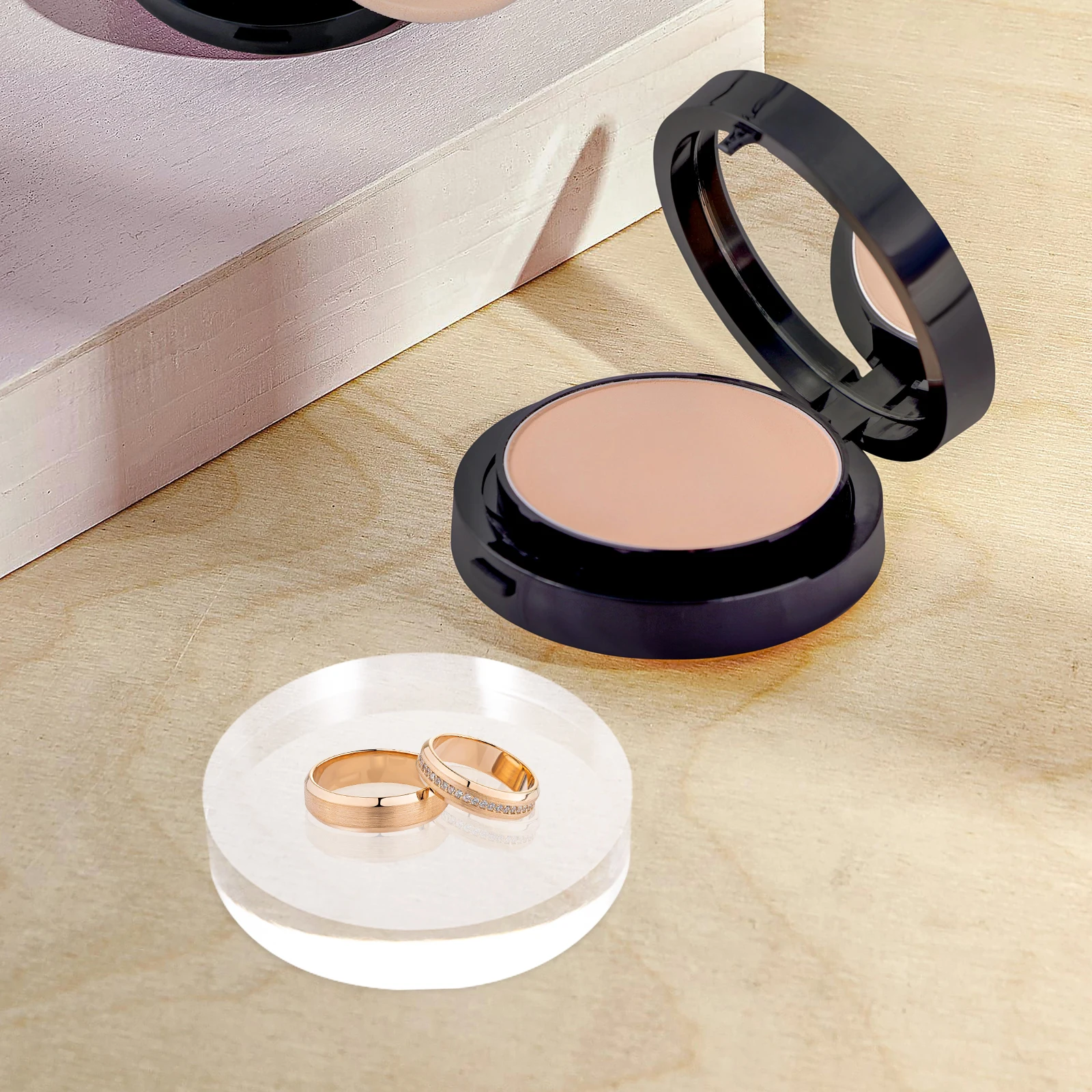 

Acrylic Display Base Cosmetics Storage Stand Jewelry Display Base Elegant Portable Holder Desktop Organizer for Rings Bracelets